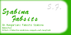 szabina fabsits business card